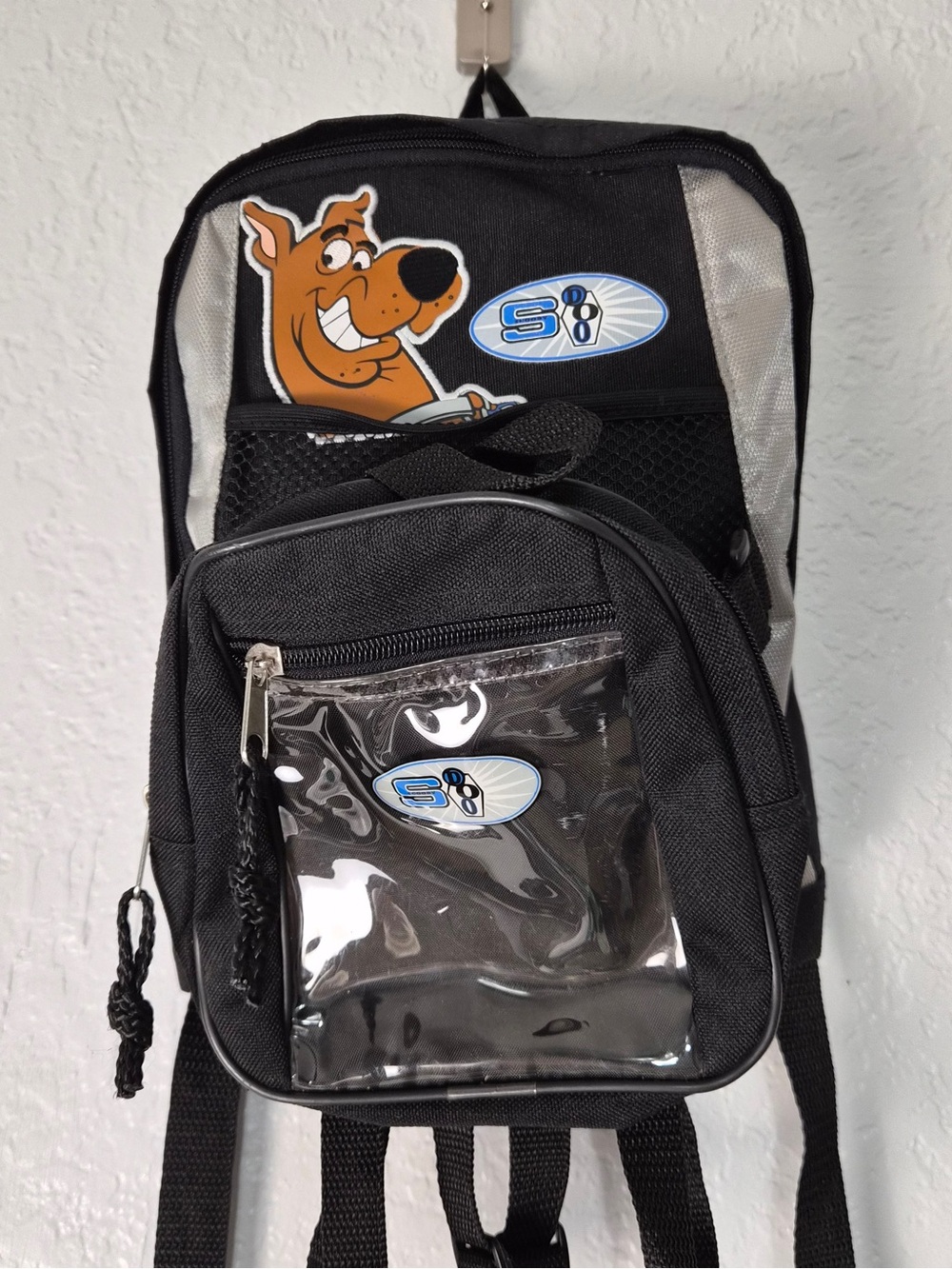VINTAGE Kid’s Small Scooby Doo Backpack & Mini Bag Clear Zip Pocket Reflective